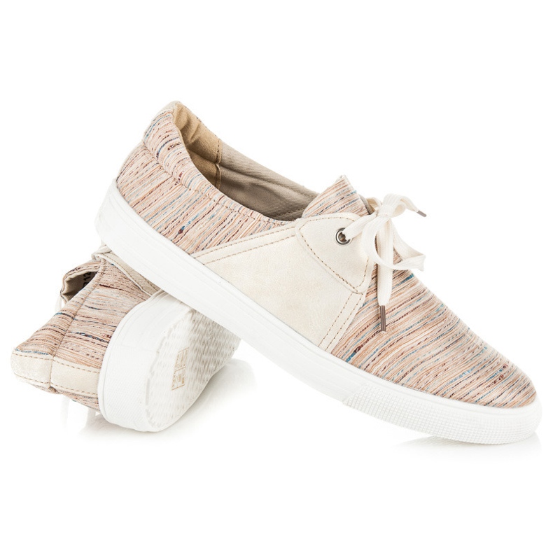 Kylie Etnikai mintás tornacipő barna 1