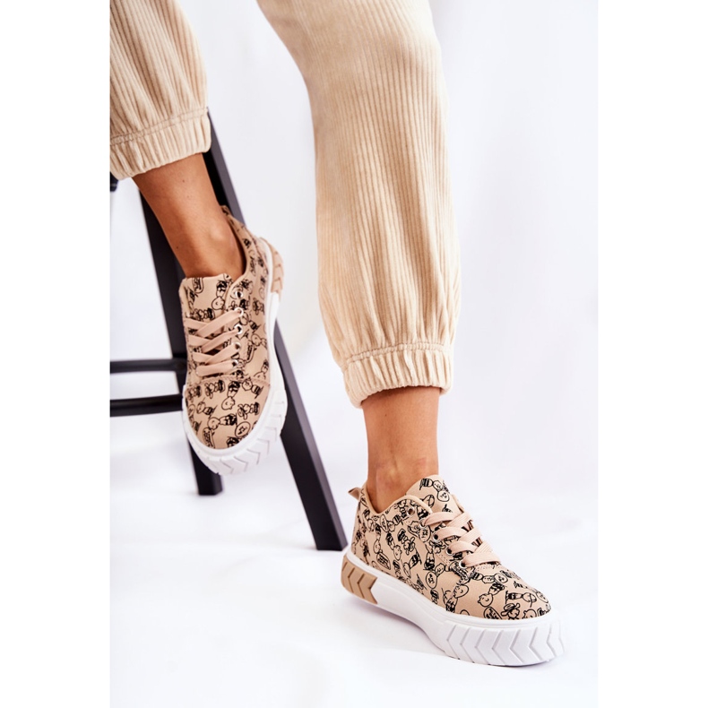 PS1 Női tornacipő Sportcipő W nyomtatás Bézs Előlap 1