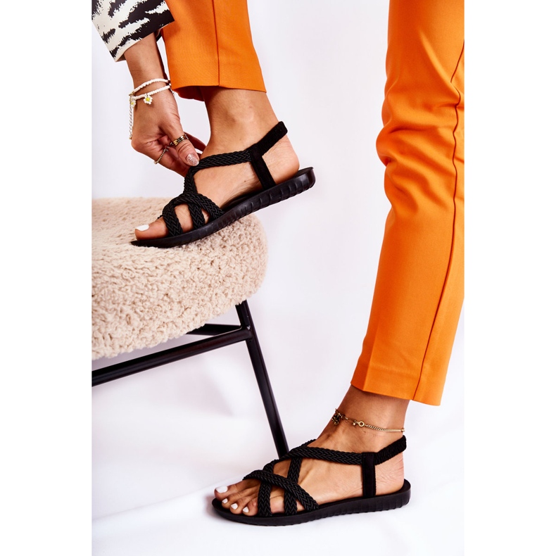 PS1 Női fekete Marell fonott szandál 1