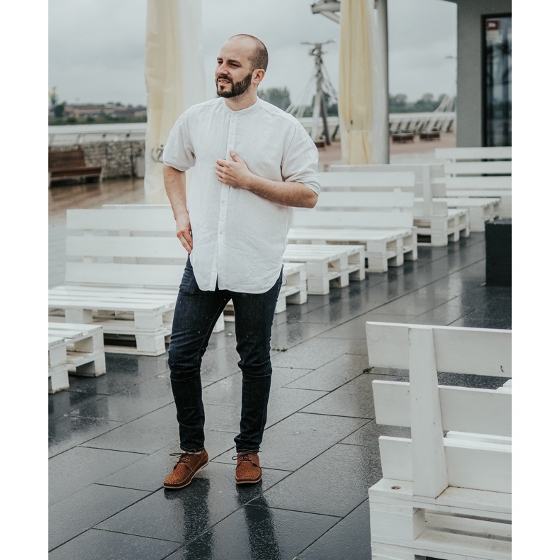 KOMODO Férfi cipő mokaszin 875 nyári teve barna 3