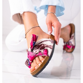 SHELOVET Rózsaszín Papucs masnival 1