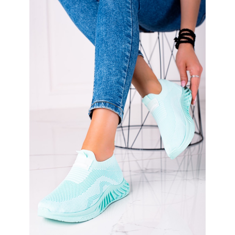 SHELOVET Csúsztatható sportcipő zöld 1