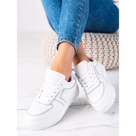 SHELOVET Fehér cipők kék 3