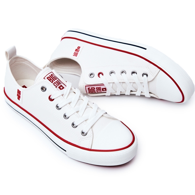 Férfi bőr tornacipő Big Star JJ174069 fehér 2