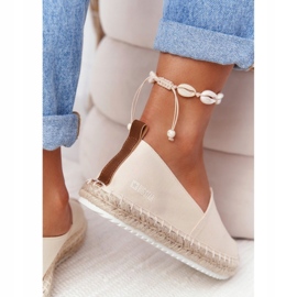 Espadrilles fonott talpán Big Star HH274501 Bézs 4