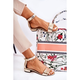 PA2 Női arany Shanley bőr szandál aranysárga 2