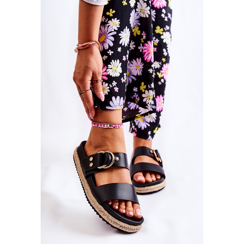 FB1 Divatos női fekete Penelope papucs 1