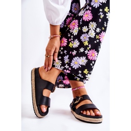 FB1 Divatos női fekete Penelope papucs 2