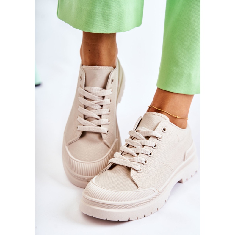 PS1 Női szövet tornacipő Világos bézs Parossa 2