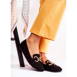 PG1 Női velúr cipők fekete valósággal díszítve 1