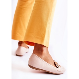 Női velúr cipők bézs valósággal díszítve 2