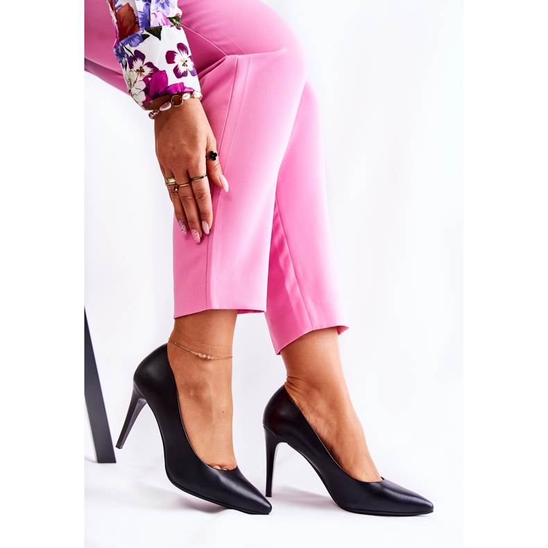 Sergio Leone Klasszikus varázslatosan fekete bőr tűsarkú 1