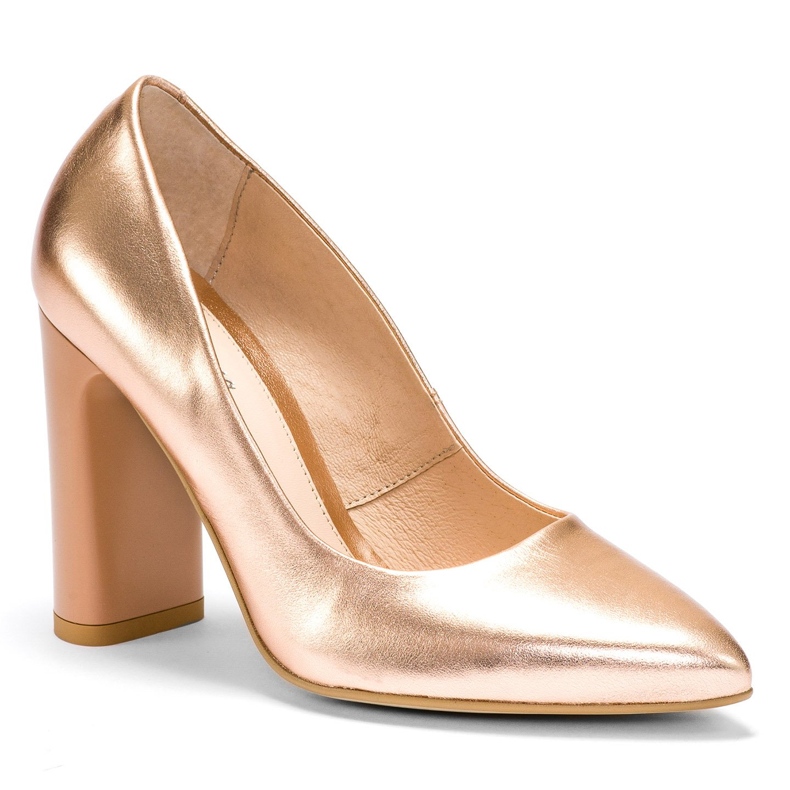 Marco Shoes Elegáns fémbőr transzfer magasabb sarokkal sokszínű narancssárga 2