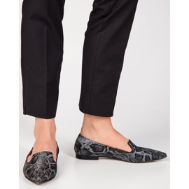 Marco Shoes Fekete kígyóbőr urak 2