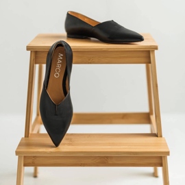Marco Shoes Fekete Marco 1285P női balerinák kivágással 2