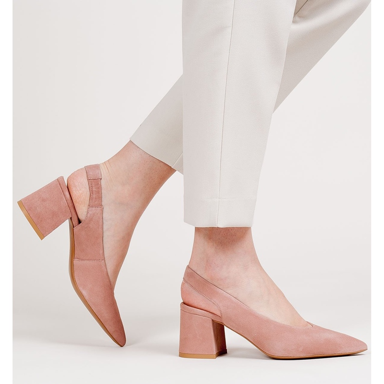 Marco Shoes 1501P lazac szandál hevederrel és gumival rózsaszín 2