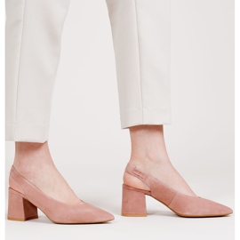 Marco Shoes 1501P lazac szandál hevederrel és gumival rózsaszín 1