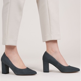 Marco Shoes Szürke szivattyúk természetes velúrból 1