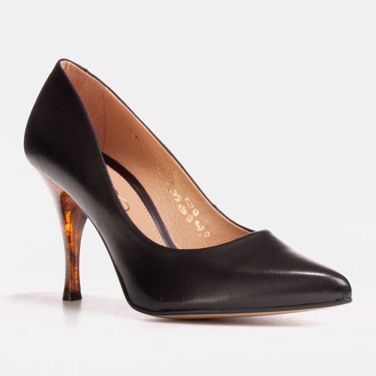 Marco Shoes Fekete 1599P sarkú borostyán sarokkal 1