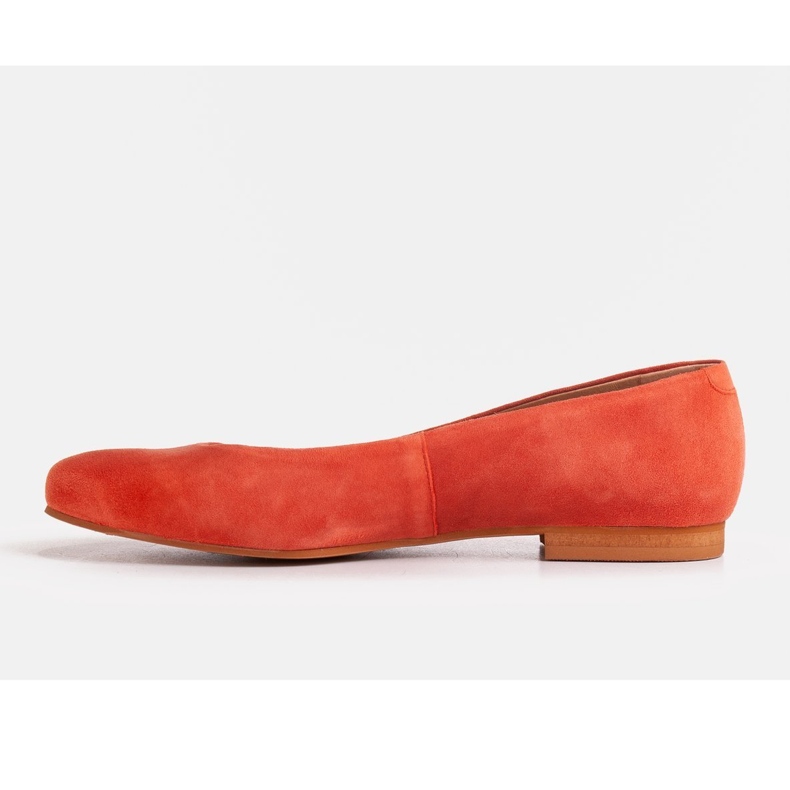 Marco Shoes Velúrbőr balerinák narancs 1