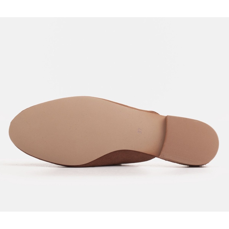 Marco Shoes Női velúr papucs díszítéssel barna 1