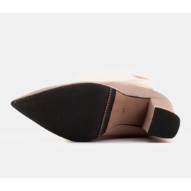 Marco Shoes Magas, redős bézs csizma természetes velúrból 1