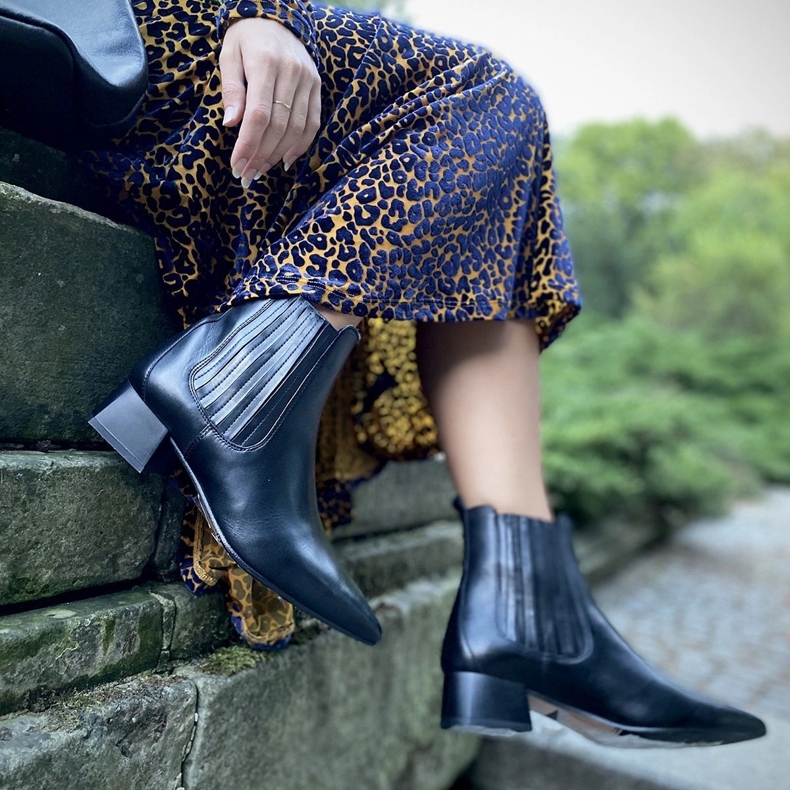 Marco Shoes Meleg, elegáns csizma rugalmas gumival a felső részén fekete 2