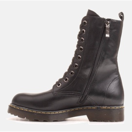 Marco Shoes Magas bokacsizma, áttetsző talpra kötött csizma fekete 2