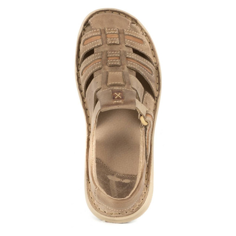 Olivier Férfi bőr nyári szandál 230MA bézs 5