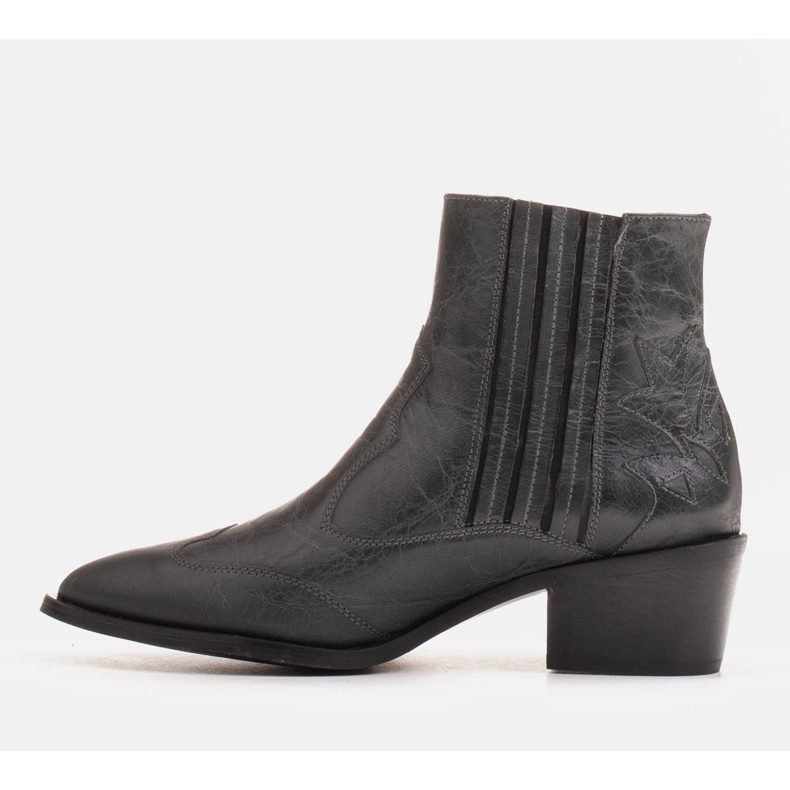 Marco Shoes Szürke cowboycsizma gabona bőrből szigetelés nélkül 1