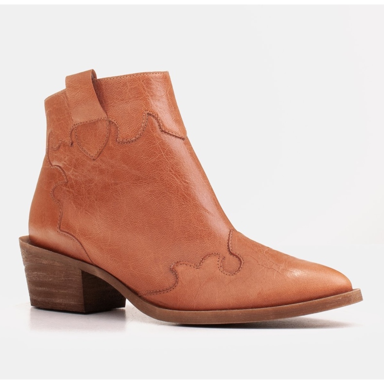 Marco Shoes Szabálytalanul ráncos természetes bőrből készült piros csizma sokszínű 1