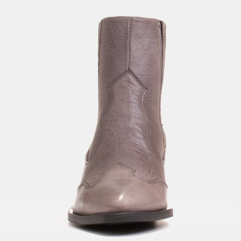 Marco Shoes Szürke retro cowboycsizma gyűrött bőrrel 1