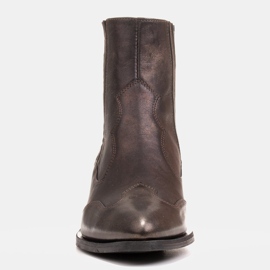 Marco Shoes Fekete cowboycsizma, fakó régi aranybőr aranysárga 1