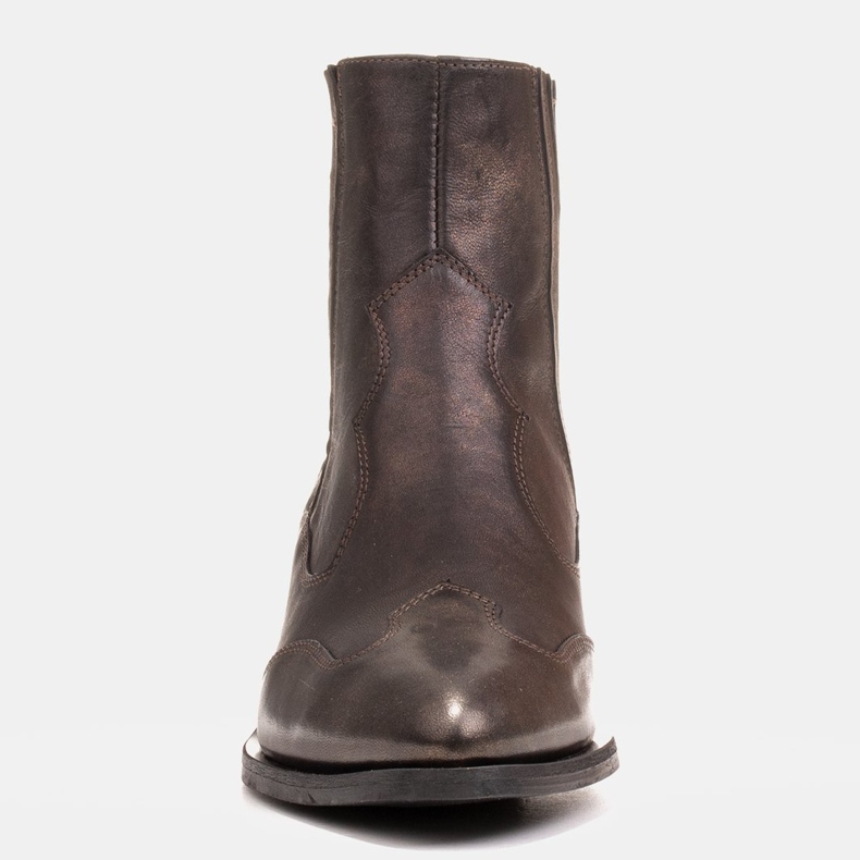 Marco Shoes Fekete cowboycsizma, fakó régi aranybőr aranysárga 1