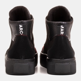 Marco Shoes Könnyű sport bokacsizma kiváló minőségű természetes nubukból fekete 6