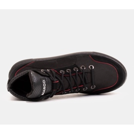 Marco Shoes Könnyű sport bokacsizma kiváló minőségű természetes nubukból fekete 4