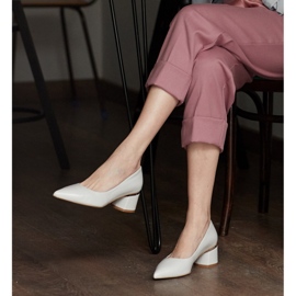 Marco Shoes Fémes szürke bőrből készült szivattyúk, arany sarokkal 1