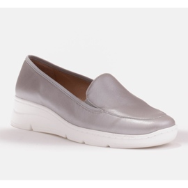 Radoskór Kényelmes ezüst női cipő szélesebb lábhoz 2