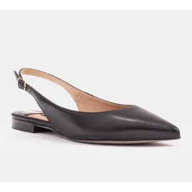 Marco Shoes Természetes bőr szandál fekete színben 1