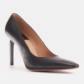 Marco Shoes Bőr csapok meghosszabbított elöl fekete 1