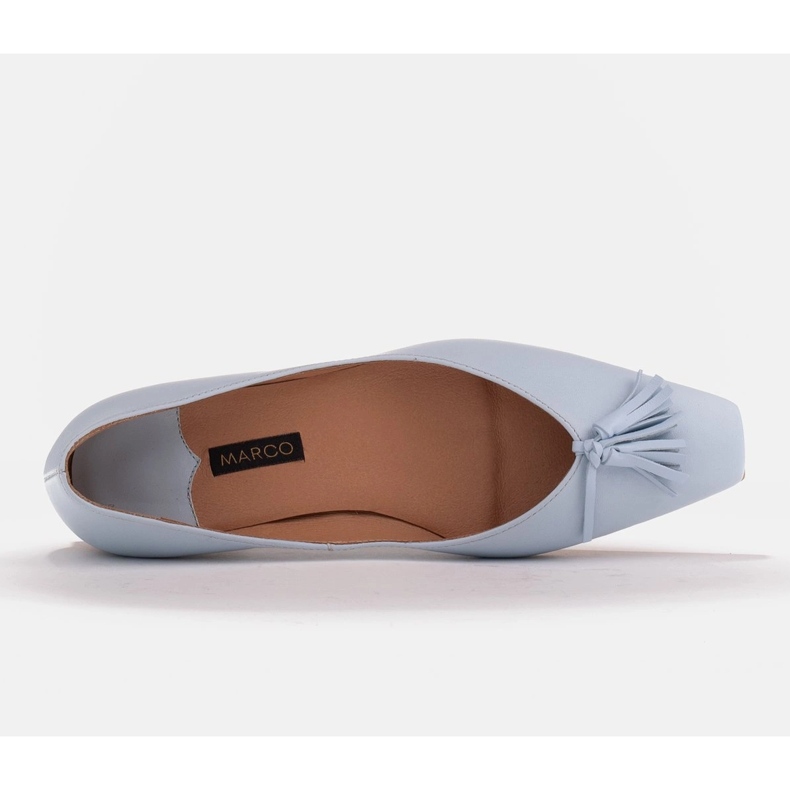 Marco Shoes Női balerinák alacsony oldalakkal kék 1