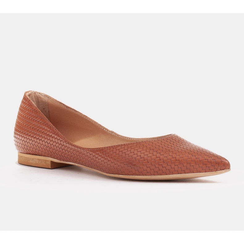 Marco Shoes Női balerinák alacsony oldalakkal barna 1