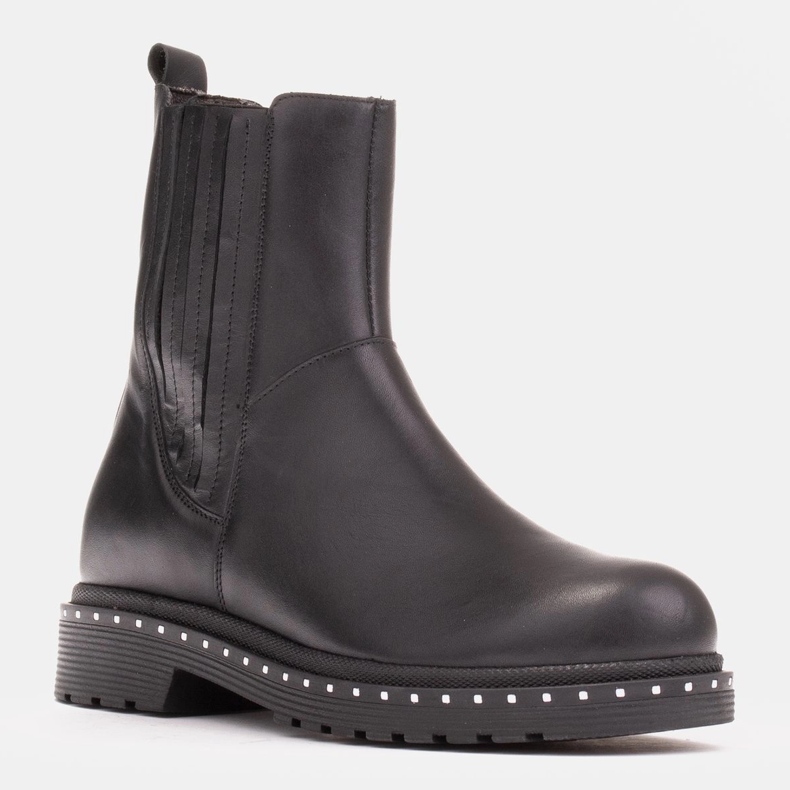 Marco Shoes Costanza csizma ezüst csapokkal fekete 1