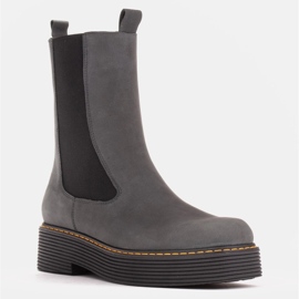 Marco Shoes Greta csizma rugalmas gumival szürke 1