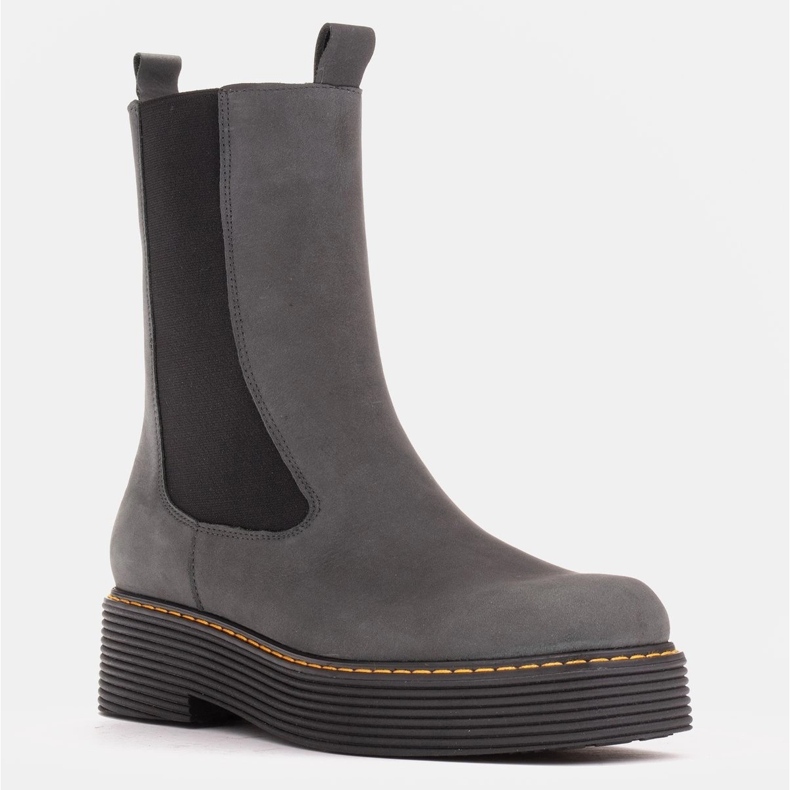 Marco Shoes Greta csizma rugalmas gumival szürke 1