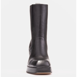 Marco Shoes Platform bokacsizma, felső részén gumi fekete 1