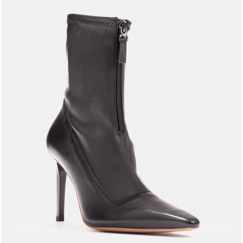 Marco Shoes Női magassarkú, rugalmas felsőrésszel fekete 1