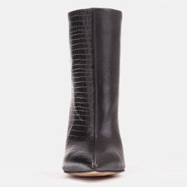 Marco Shoes Csizma tűsarkú varrással fekete 1 Marco Shoes Csizma tűsarkú varrással fekete 1