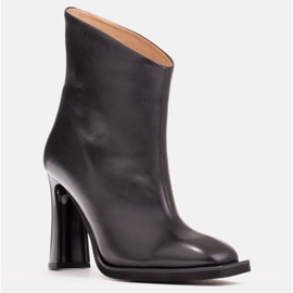 Marco Shoes Elegáns csizma varrással fekete 1
