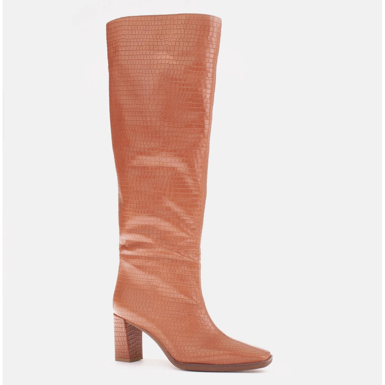 Marco Shoes Sarokcsizma széles borjúnak barna 1